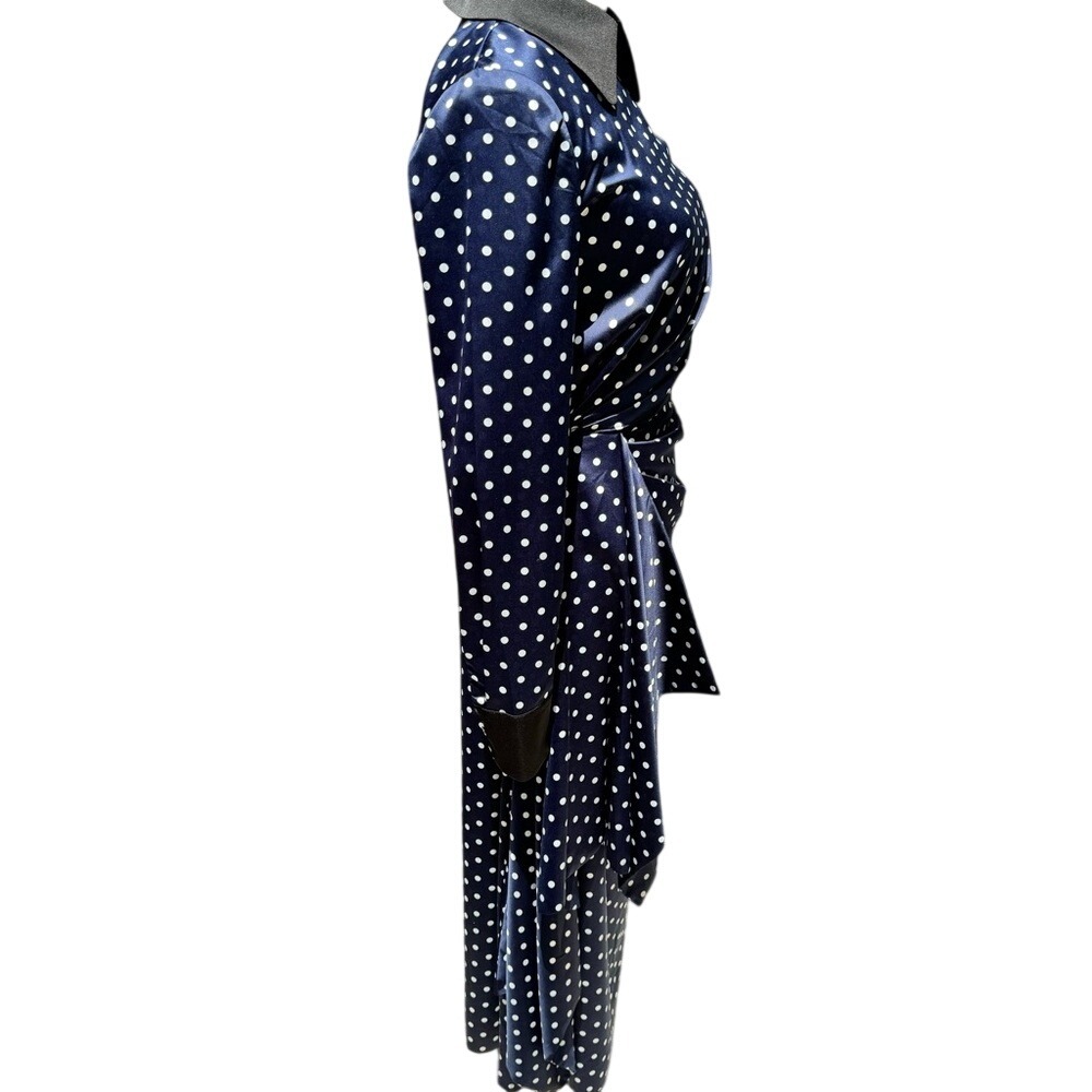 KEEPSAKE.‎ NWOT. Foolish Long Sleeve, Midi Dress in Navy/Porcelain in Pol… - Picture 5 of 15